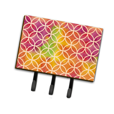 Metal Wall Organizer with Key Hooks