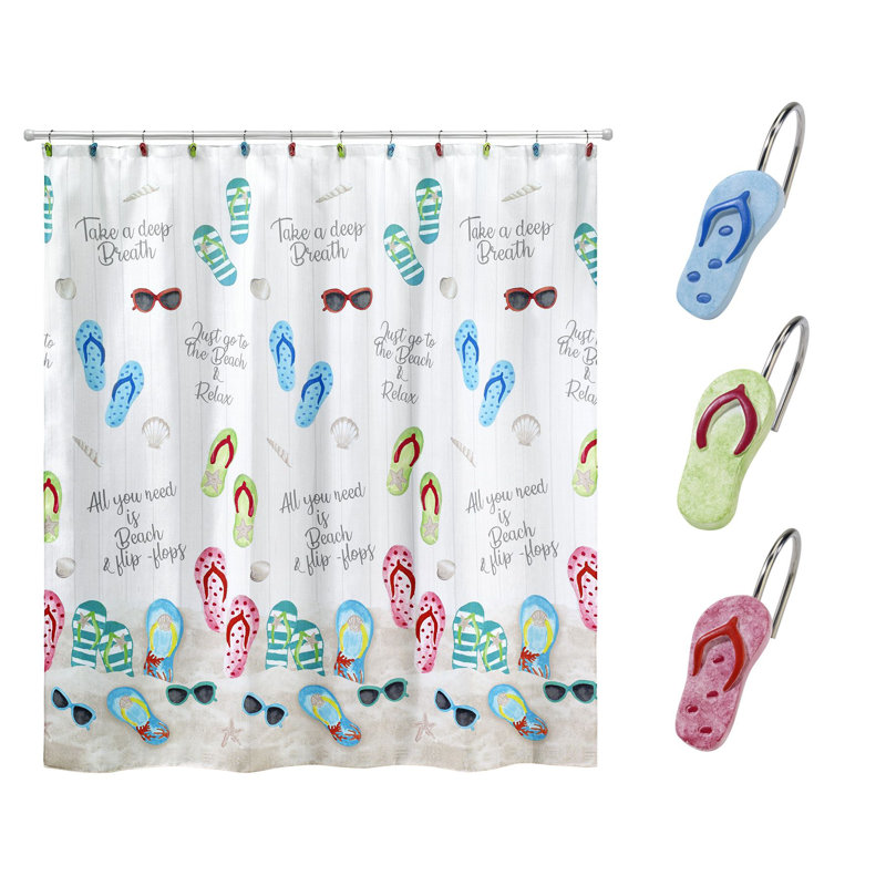 Shower Curtain with Hooks Included