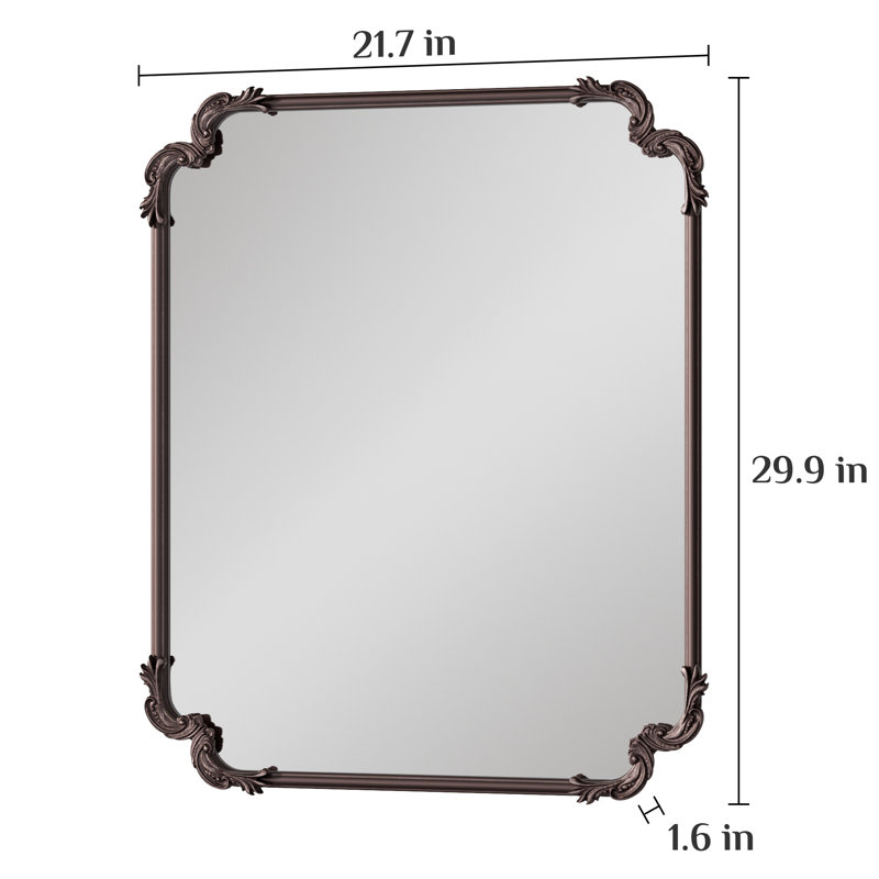 Miroir d'appoint Genan, Bronze Antique, 36 po x 30 po