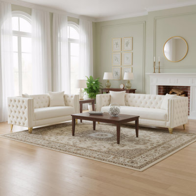 80.5" Tufted Velvet Sofa with Nailhead