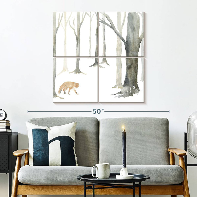 Alvord Winter Forest Fox, 32'' H x 32'' W