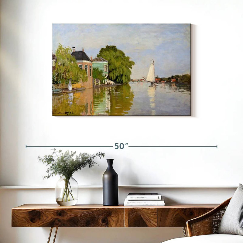 Maisons Harpa sur l'Achterzaan 1871, H 24 po x l 36 po