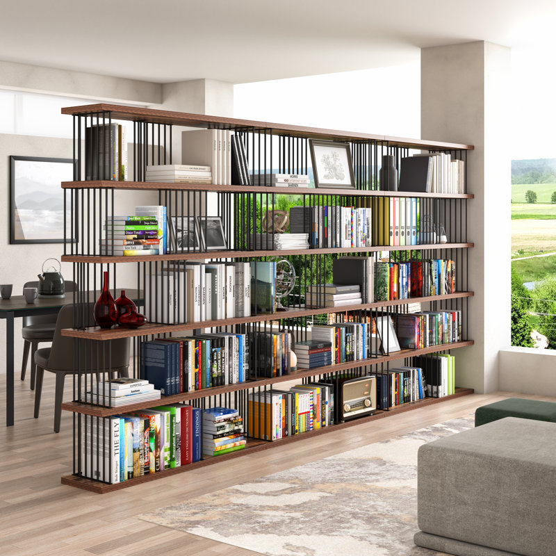 Bookcase, (5 Shelves) 70"H x 141.7"W x 11.8"D