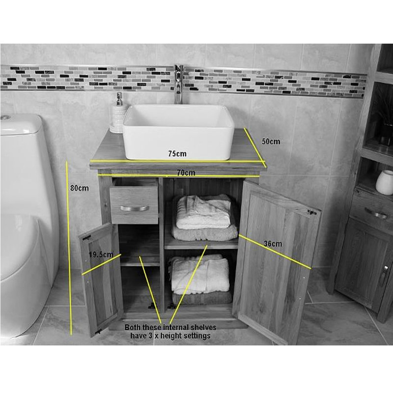 Halie Solid Wood Bathroom Cabinet