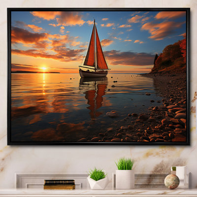 Boat Luminous Horizons I - Transportation Canvas Prints
