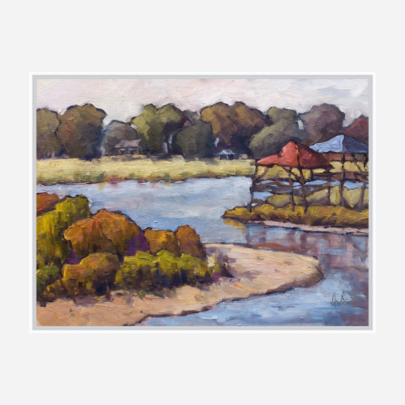 Funky Marsh - reproduction d'artiste sur toile, H 24 po x l 30 po x P 1,75 po, Toile avec cadre blanc