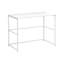 Bureau d'ordinateur, bureau personnel, ordinateur portable, installation à gauche, à droite, tiroirs de rangement, L 40 po, bureau, stratifié blanc, blanc, contemporain, moderne