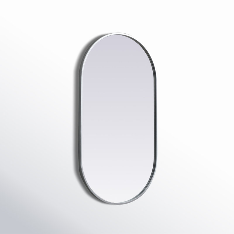 Miroir mural Sabine, 36 po x 20 po, Argent