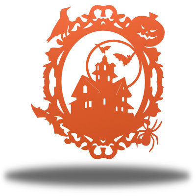 Décoration murale en métal Haunted House