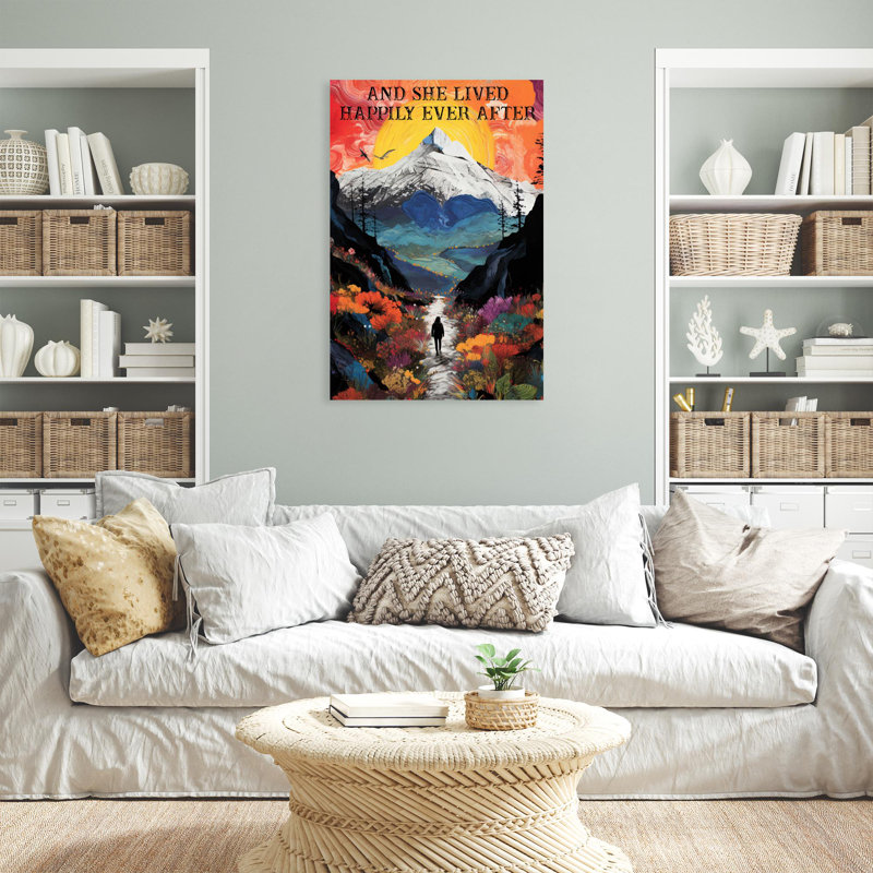 Hiking And She Lived Happily 1 On Canvas Print, H 36 po x l 24 po