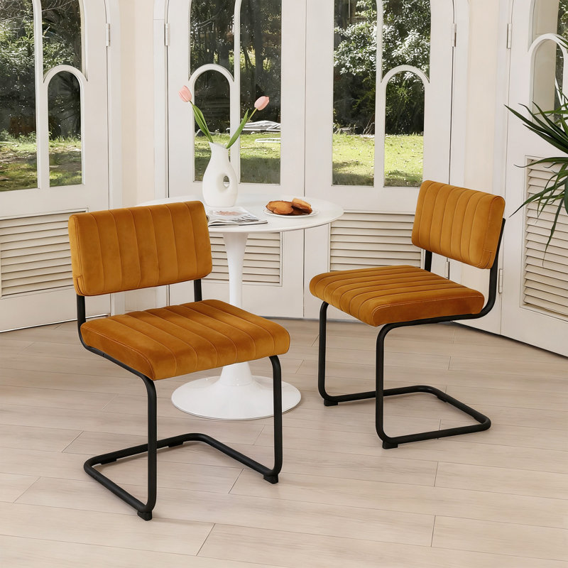 Chaises de salle à manger en porte-à-faux 19,5 po Aveon , Orange
