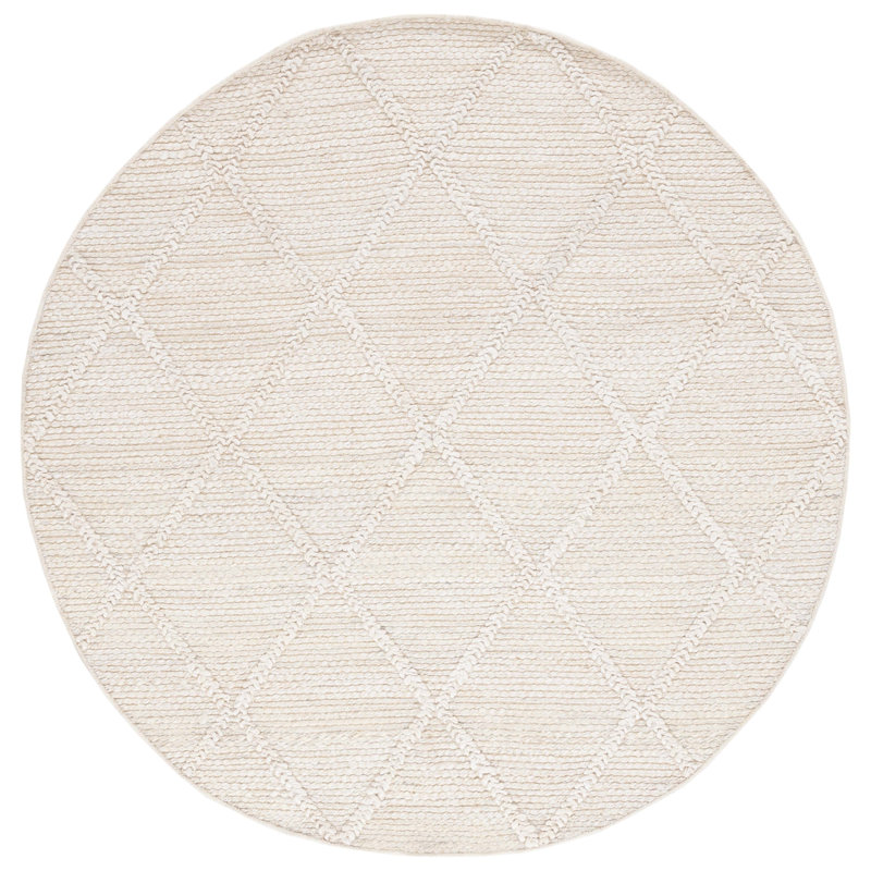 Konstantino Natural Fiber Hand Woven Jute Solid Color Rug, Round 6'