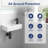 Turner 18" x 10'' White Ceramic Rectangular Wall Mount/Vessel Sink, Small Bathroom Sink 