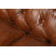 Canapé à accoudoirs roulés en cuir véritable 89 po Castered Chesterfield