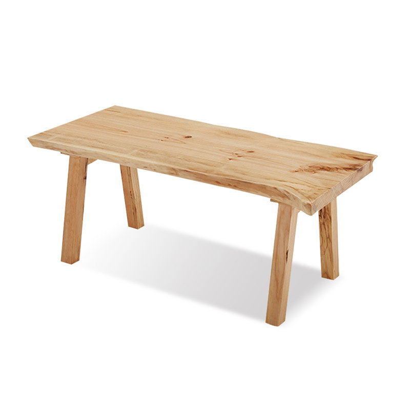 Table de salle à manger en bois massif de couleur Burlywood pour salle à manger / cuisine, 29.53”H x 70.87”L x 27.56”W