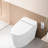Smart Toilet With Night , Heated Seat, Self-Cleaning Nozzle, Off Flush, Soft Close, Auto Flush Ceramic Blackout Remote Control,