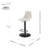 Crixus Swivel Upholstered Adjustable Height Counter Stool-259509184