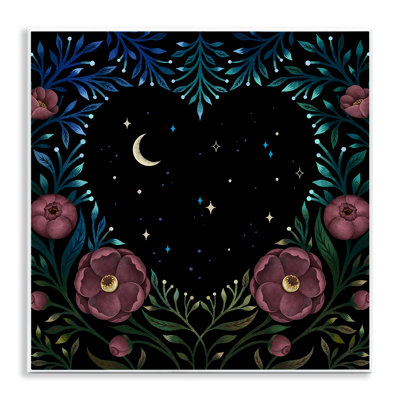 Plaque murale «Heart Night Sky Garden», conception par Episodic Dessins