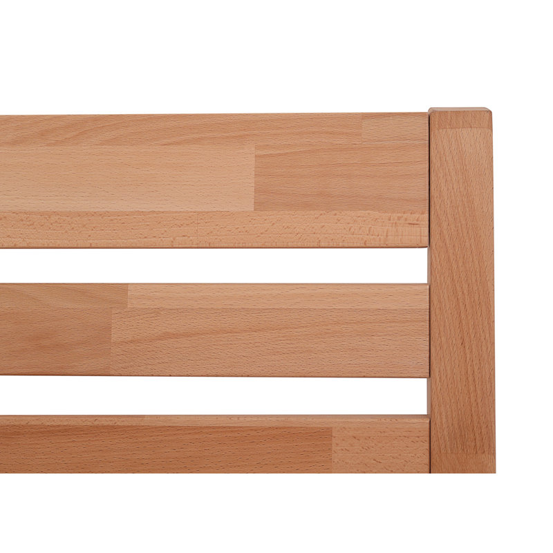 Mary Solid Wood Bed in Beech, 160cm W x 200cm L