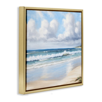 "Sand Walk Ocean Waves", art mural sur toile flottante par Kim Allen