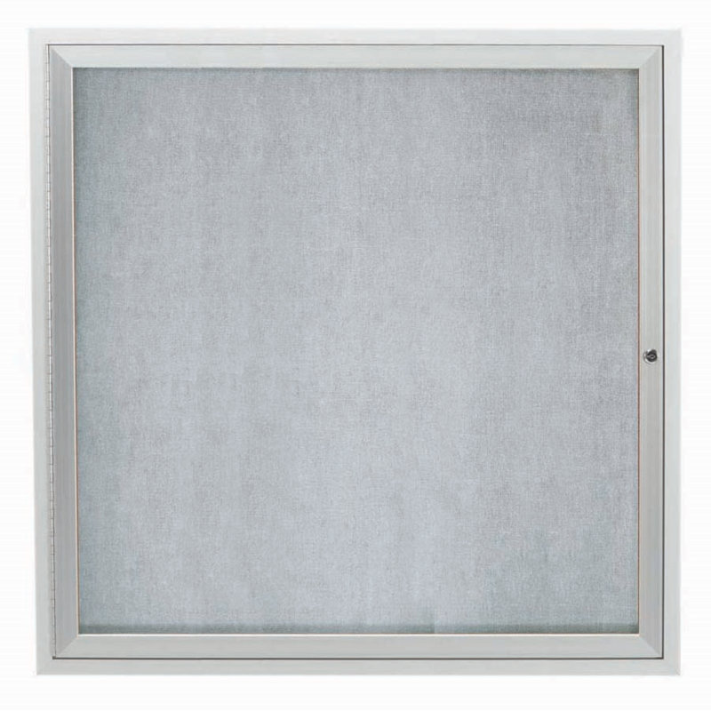Tableau d'affichage mural extérieur pour l'extérieur, Aluminium anodisé satin transparent, Un, H 36 po x l 36 po