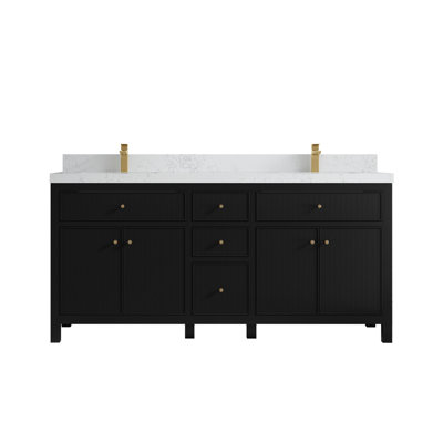 Ensemble de meuble-lavabo double 72 "