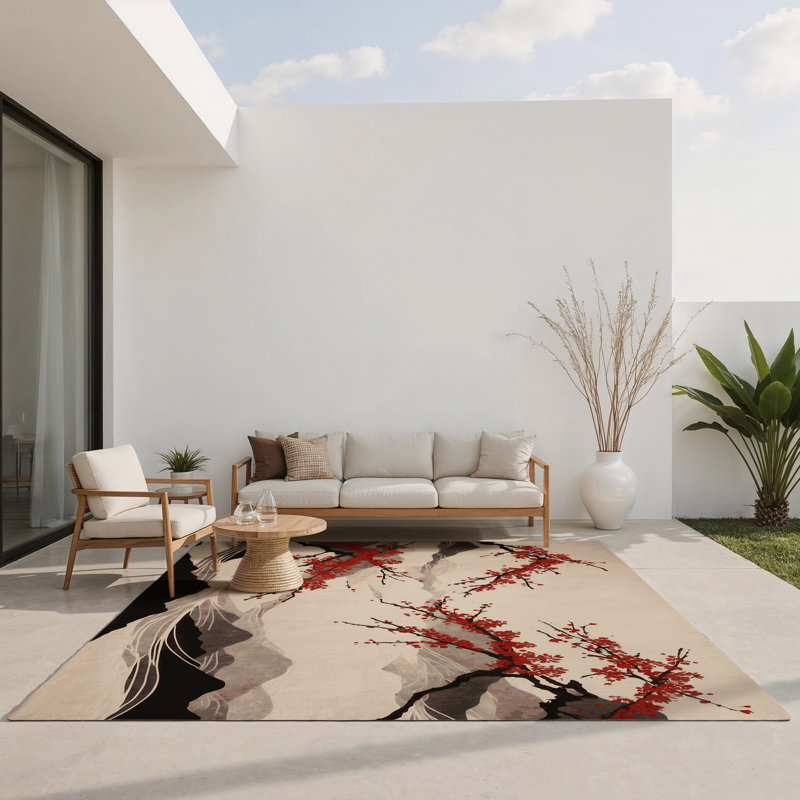 Tapis intérieur et extérieur Crimson Plus Drift, Rectangle 5 pi x 7 pi