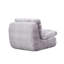 Chaise ergonomique stable en velours côtelé gris avec repose-pieds