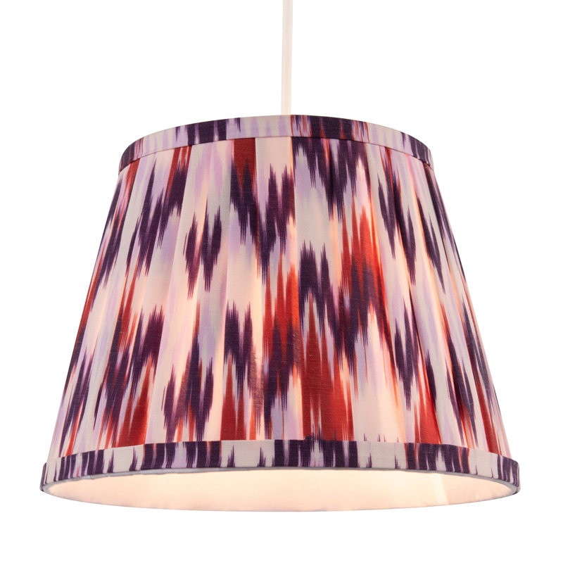 18 cm H Drum Cotton Lamp Shade ( Screw On ) in Purple