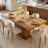 55" Solid Wood Pedestal Dining Table