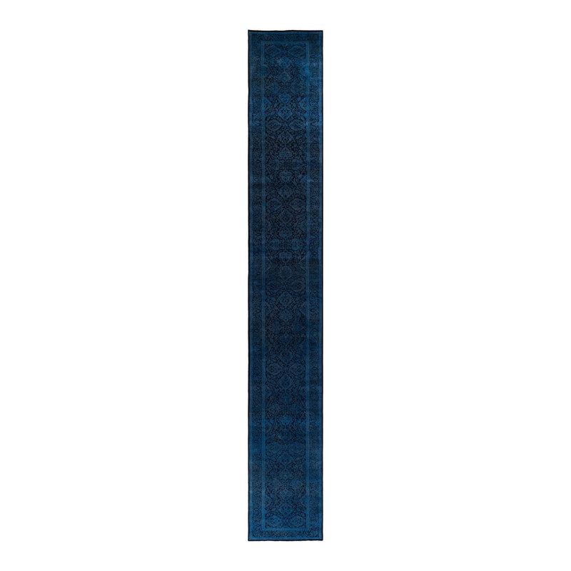 Tapis bleu noué à la main Weirsky - One-of-a-Kind Weirsky