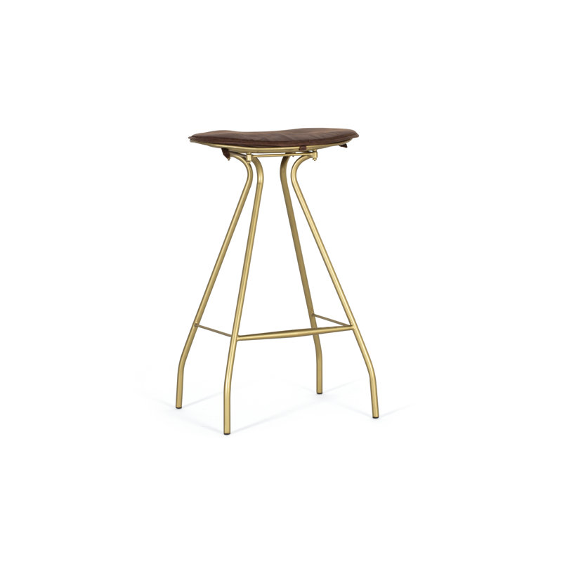 Amber-Leigh Upholstered Counter Stool with Metal Frame