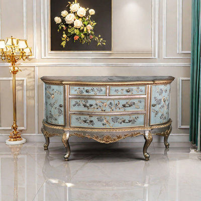 Buffet demi-rond sculpté de style européen