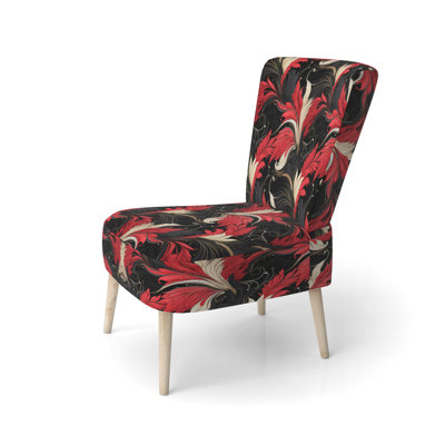 Rouge et noir Gloden Hollywood Glam Floral