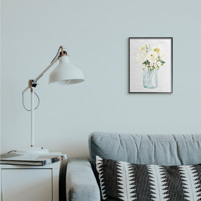 «Quaint Spring Floral Bouquet in Simple Blue Pot» par Lettré et doublé - impression d'art graphique