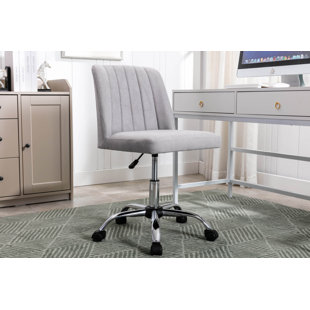 Chaise de bureau en tissu Nisa avec base chromée