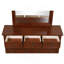 Commode 7 tiroirs avec boutons ronds et pieds en chignon