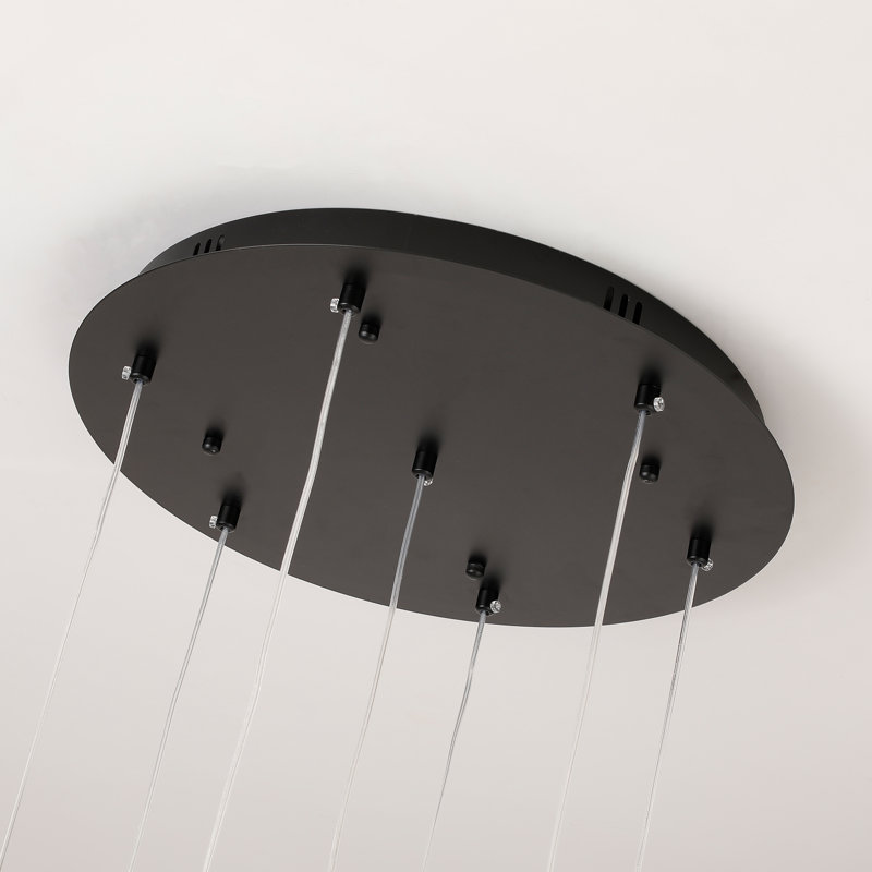 Lustre en grappe 7 lumières, Noir mat