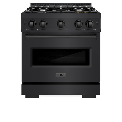 ZLINE Autograph 30" Classic Dual Fuel Range w/ 4 Burners & Champagne Bronze Accents