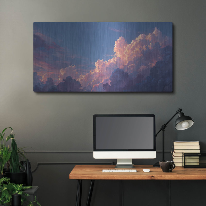  «Cotton Sky 4» par Ann Klee, art mural en métal, 48 po x 24 po, H 24 po x l 48 po
