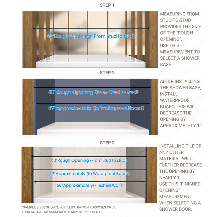 30''W x 72'' H Bifold Frameless Glass Shower Door,Folding Frameless Shower Door