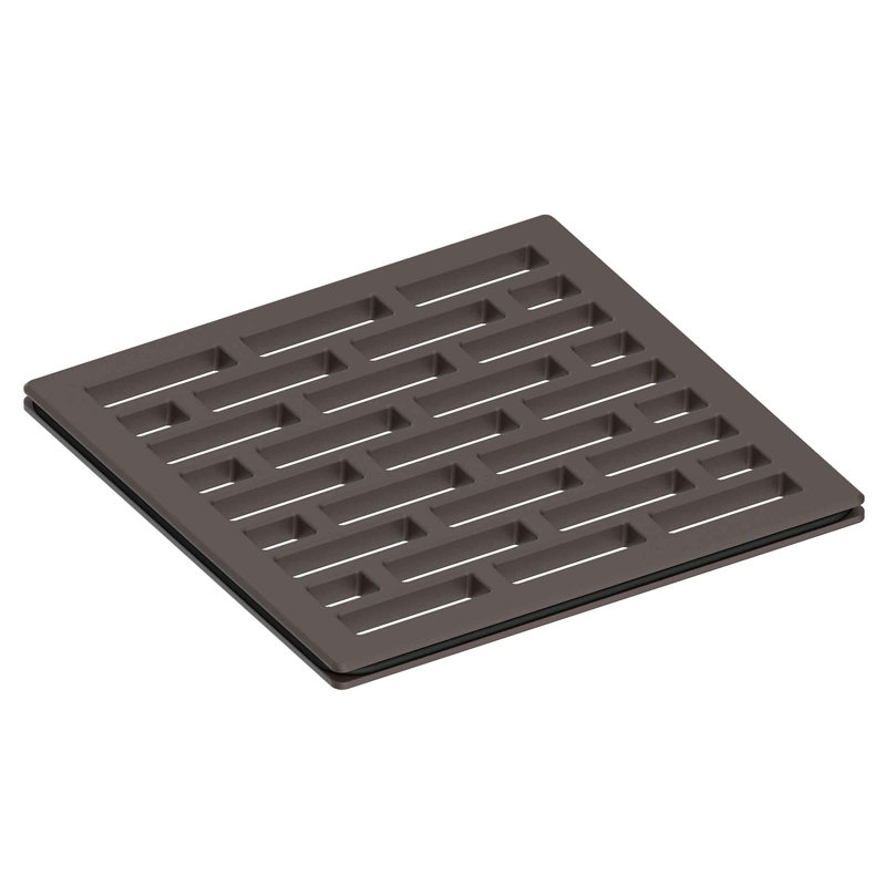 4" Square Shower Drain, Oil Rubbed Bronze