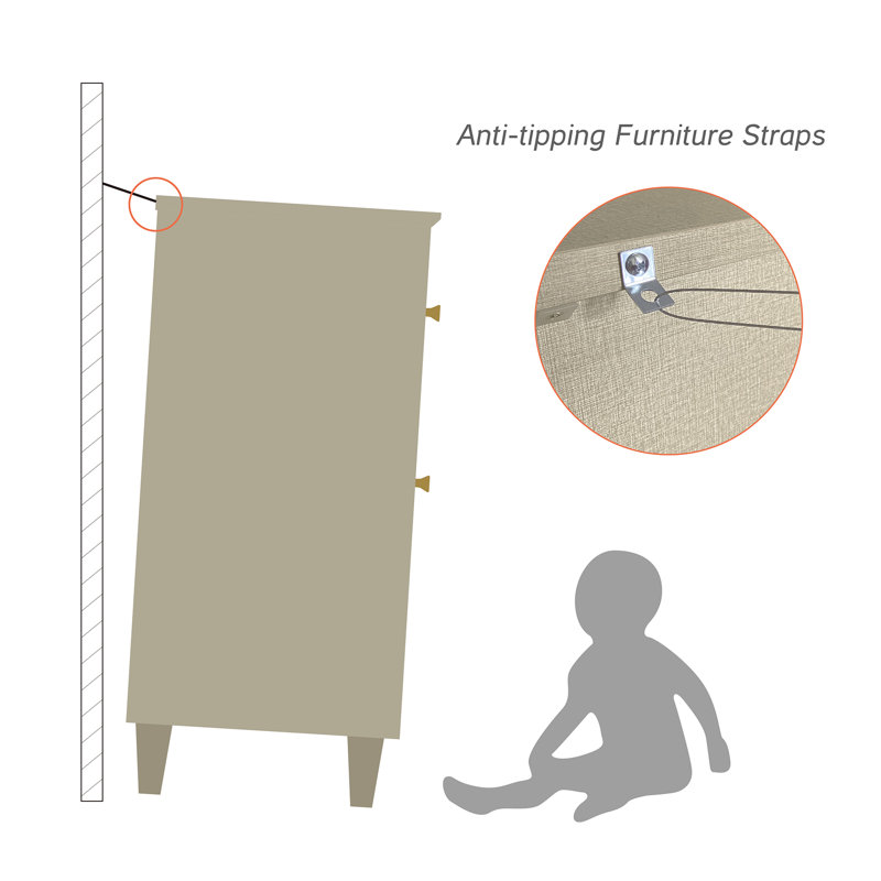 Amvi End Table Set with Storage, Beige, Beige