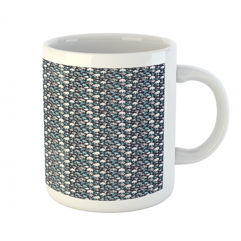 Grande tasse à café winter doodle