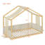 Lit simple à baldaquin avec panneaux latéraux rembourrés en velours, auvent en gaze respirante, base de lit plateforme à rembourrage doux, lit moderne à assemblage facile pour la chambre à coucher, chambre d'amis-499788039