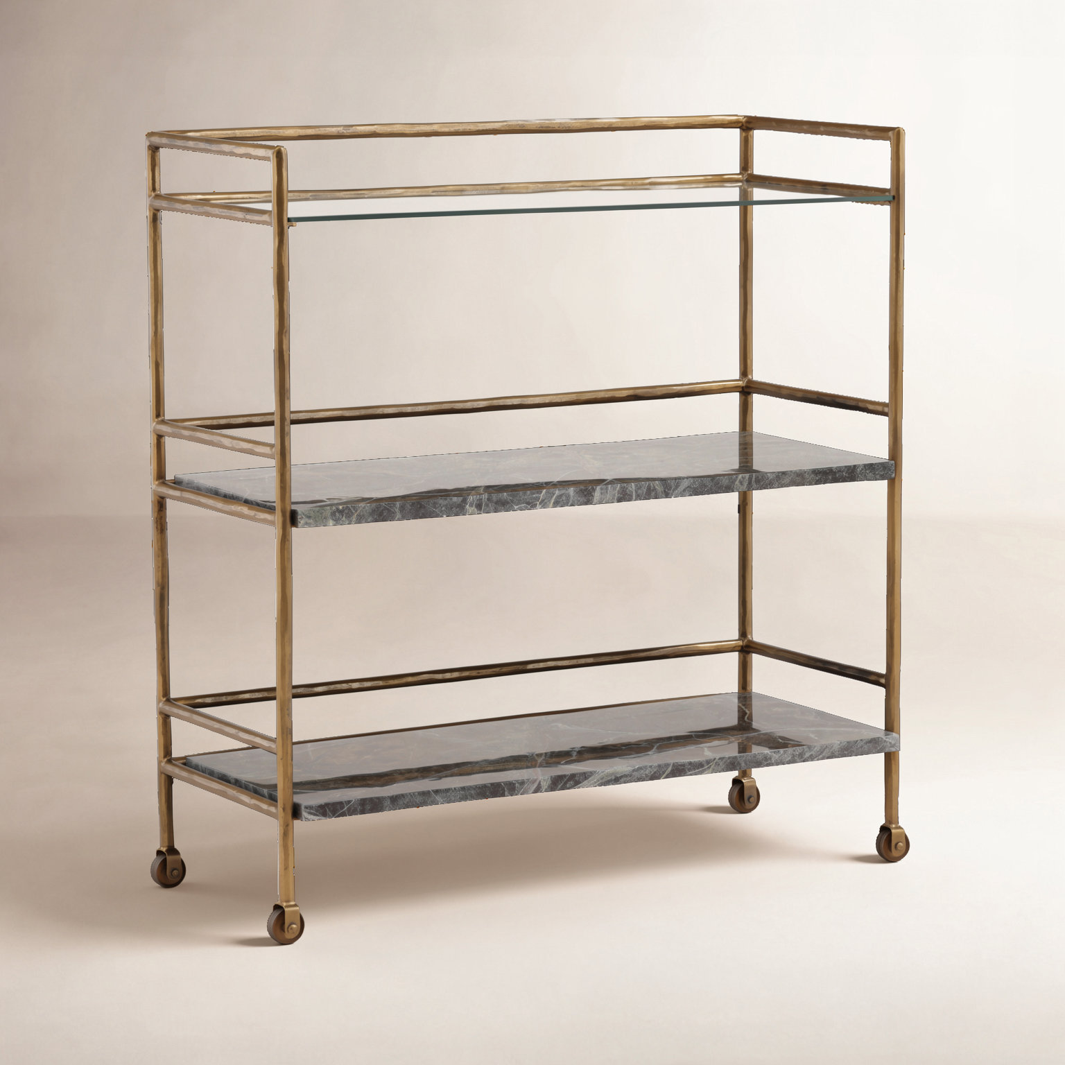 Glass and Iron Bar Cart