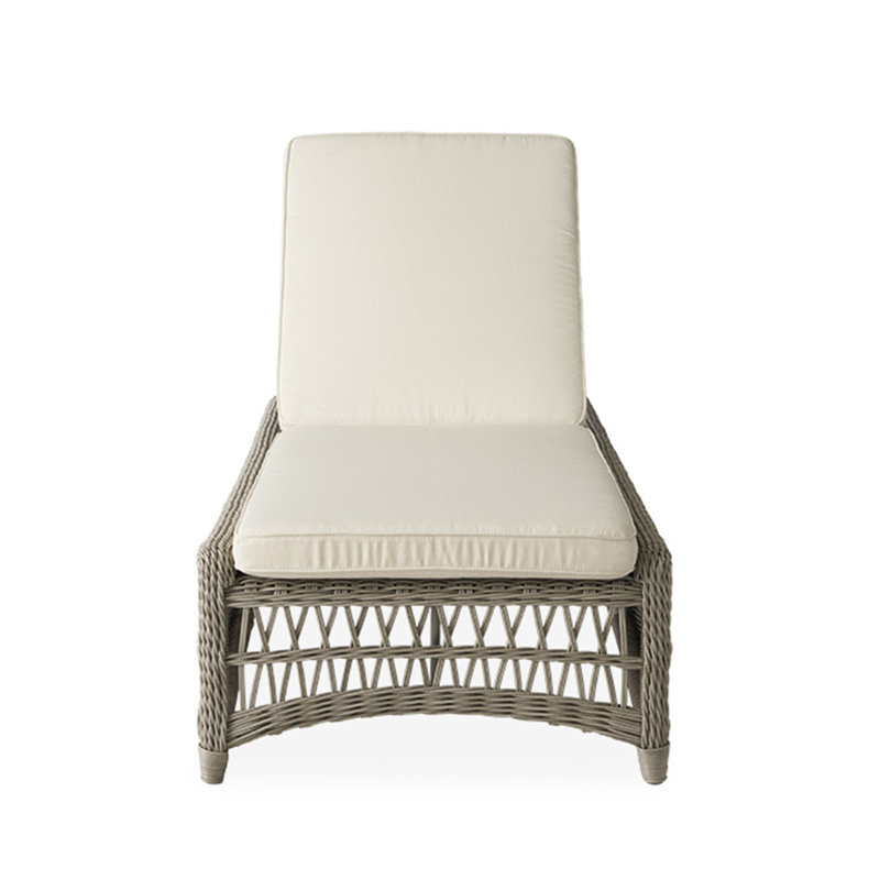 Mackinac Outdoor Chaise Lounge, Canvas Natural Sunbrella® Canvas