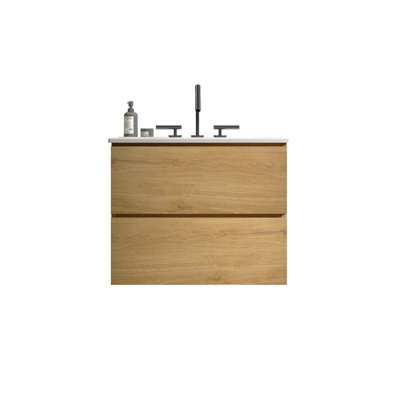 Meuble-lavabo à trois trous en céramique