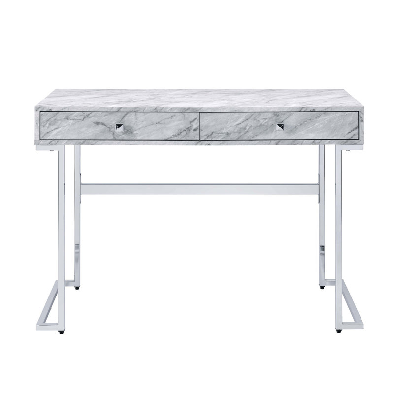 Bureau d'écriture rectangulaire avec 2 tiroirs