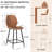 Upholstered Counter Stool With Metal Frame-855703122-856269033